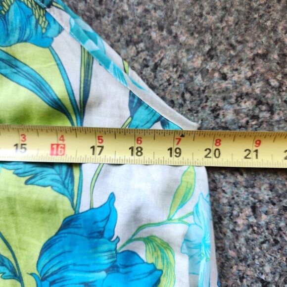 NWT haute hippie Style Cotton Maxi Dress Pockets Spaghetti Strap Blue Green M - Picture 4 of 8